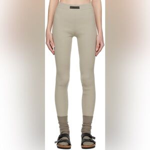 NWT The Fear Of God ESSENTIALS Ribbed Leggings in Seal Grey Size XS